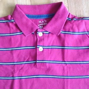 Boy's long sleeve red polo size M 7/8